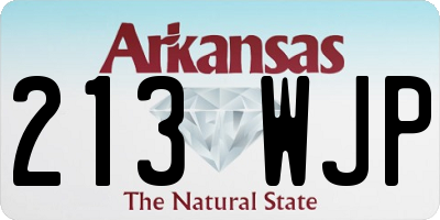 AR license plate 213WJP