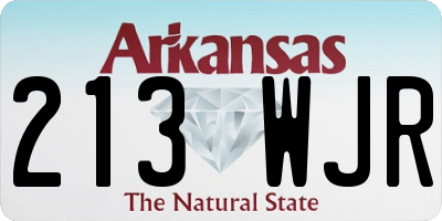 AR license plate 213WJR