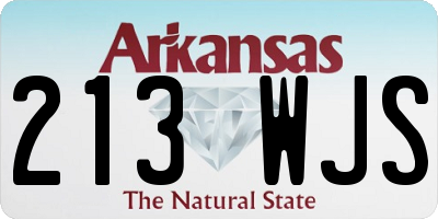 AR license plate 213WJS