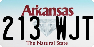 AR license plate 213WJT