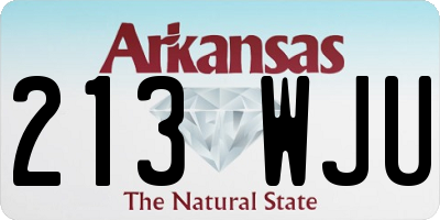 AR license plate 213WJU