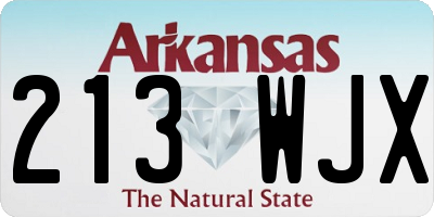 AR license plate 213WJX