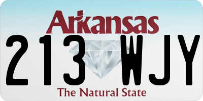 AR license plate 213WJY
