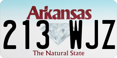 AR license plate 213WJZ