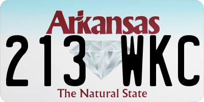 AR license plate 213WKC