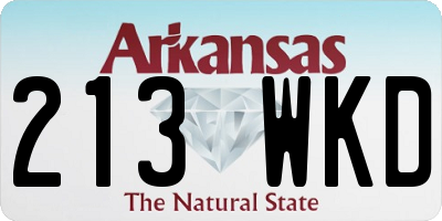 AR license plate 213WKD