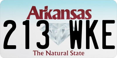 AR license plate 213WKE