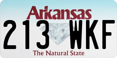 AR license plate 213WKF