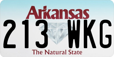 AR license plate 213WKG