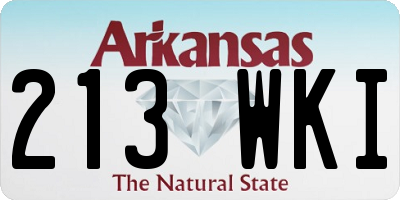AR license plate 213WKI