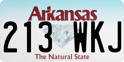 AR license plate 213WKJ