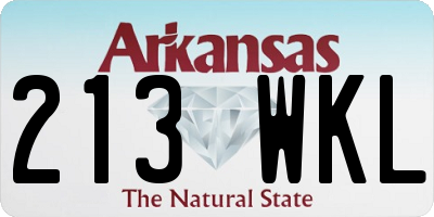 AR license plate 213WKL