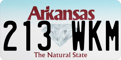 AR license plate 213WKM