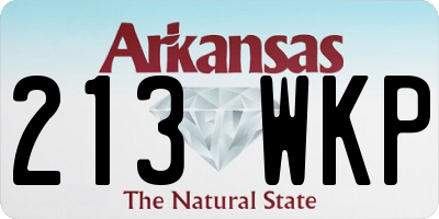 AR license plate 213WKP