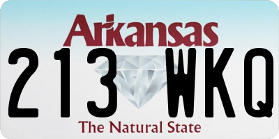 AR license plate 213WKQ