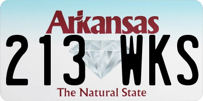 AR license plate 213WKS