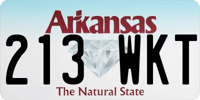 AR license plate 213WKT