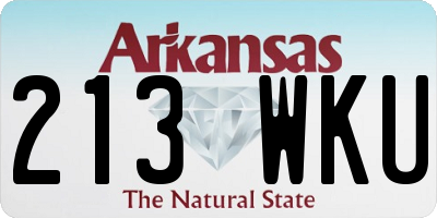 AR license plate 213WKU
