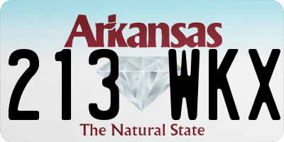 AR license plate 213WKX
