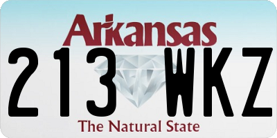 AR license plate 213WKZ