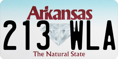 AR license plate 213WLA