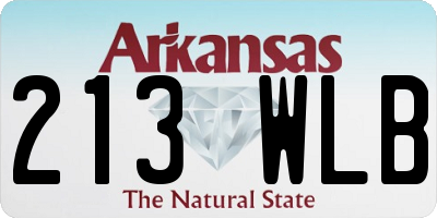 AR license plate 213WLB