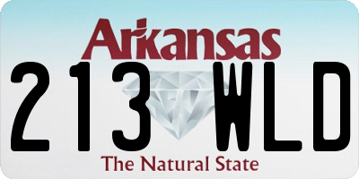 AR license plate 213WLD