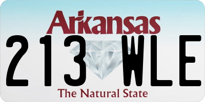 AR license plate 213WLE