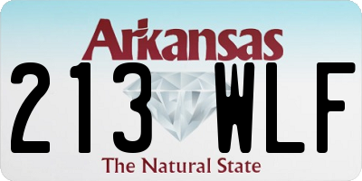AR license plate 213WLF