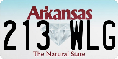AR license plate 213WLG