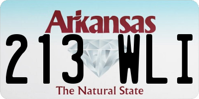 AR license plate 213WLI