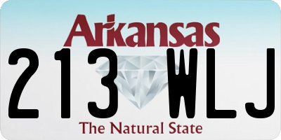 AR license plate 213WLJ