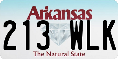 AR license plate 213WLK