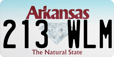 AR license plate 213WLM