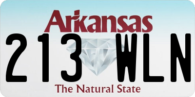 AR license plate 213WLN