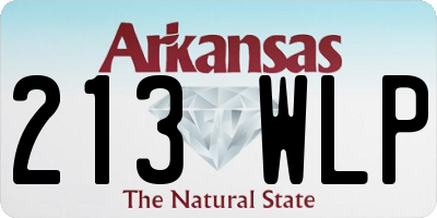 AR license plate 213WLP