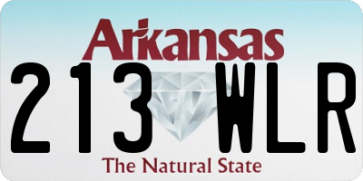 AR license plate 213WLR