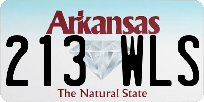AR license plate 213WLS