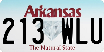 AR license plate 213WLU