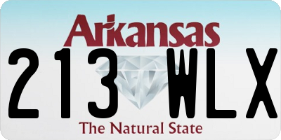 AR license plate 213WLX