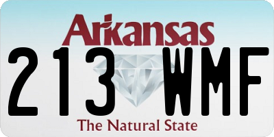 AR license plate 213WMF