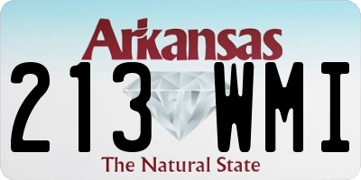 AR license plate 213WMI