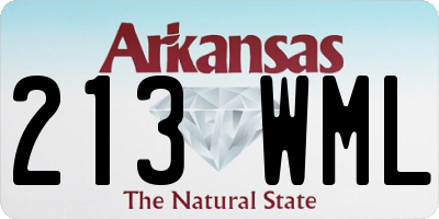 AR license plate 213WML