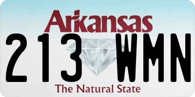 AR license plate 213WMN