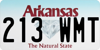AR license plate 213WMT