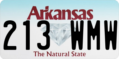 AR license plate 213WMW