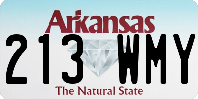 AR license plate 213WMY