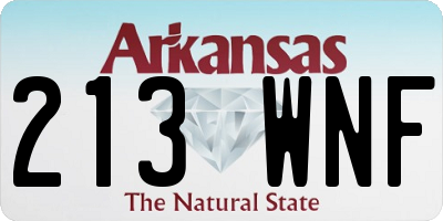 AR license plate 213WNF