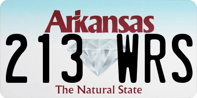 AR license plate 213WRS