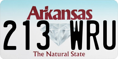 AR license plate 213WRU